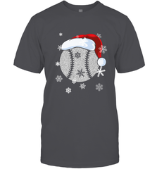 Baseball Ball Christmas Santa Hat Snowflakes Gift  Baseball Men's T-Shirt Men's T-Shirt - FordPhuMy
