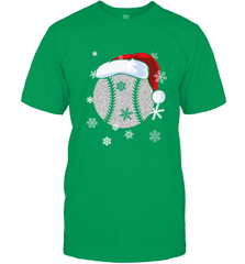 Baseball Ball Christmas Santa Hat Snowflakes Gift  Baseball Men's T-Shirt Men's T-Shirt - FordPhuMy