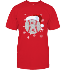 Baseball Ball Christmas Santa Hat Snowflakes Gift  Baseball Men's T-Shirt Men's T-Shirt - FordPhuMy