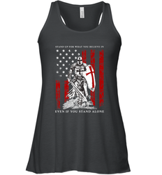 Knight Templar American Flag Women's Racerback Tank