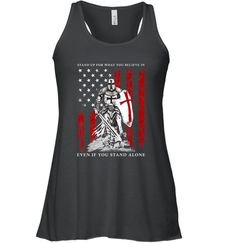 Knight Templar American Flag Women's Racerback Tank Women's Racerback Tank / Black / XS Women's Racerback Tank - FordPhuMy