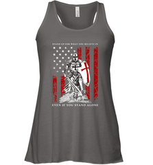 Knight Templar American Flag Women's Racerback Tank Women's Racerback Tank - FordPhuMy