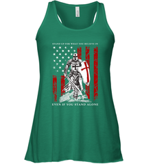Knight Templar American Flag Women's Racerback Tank Women's Racerback Tank - FordPhuMy