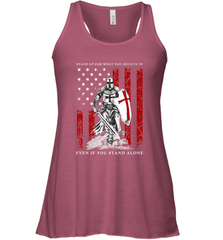 Knight Templar American Flag Women's Racerback Tank Women's Racerback Tank - FordPhuMy
