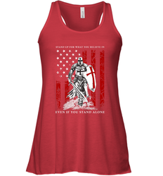 Knight Templar American Flag Women's Racerback Tank