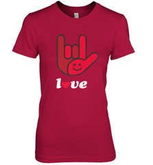 Cute Love Hand Sign Heart Valentines Day Retro Vintage Top Women's Premium T-Shirt Women's Premium T-Shirt - FordPhuMy