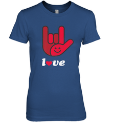 Cute Love Hand Sign Heart Valentines Day Retro Vintage Top Women's Premium T-Shirt Women's Premium T-Shirt - FordPhuMy