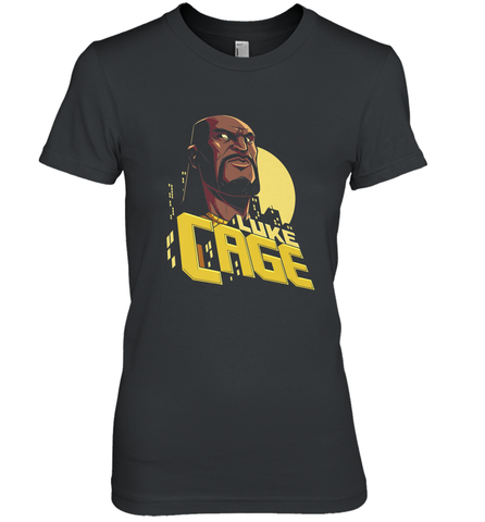 Marvel The Defenders Luke Cage Profile Women's Premium T-Shirt Women's Premium T-Shirt / Black / XS Women's Premium T-Shirt - FordPhuMy