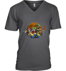 Disney Pixar Toy Story Halloween Moon Group Men's V-Neck Men's V-Neck - FordPhuMy