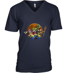 Disney Pixar Toy Story Halloween Moon Group Men's V-Neck Men's V-Neck - FordPhuMy