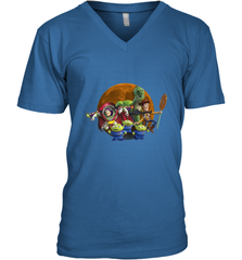Disney Pixar Toy Story Halloween Moon Group Men's V-Neck Men's V-Neck - FordPhuMy