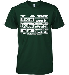 I am strong, fearless wise Best Novelty Gift Wing Inspirational Quote Men's Premium T-Shirt Men's Premium T-Shirt - FordPhuMy