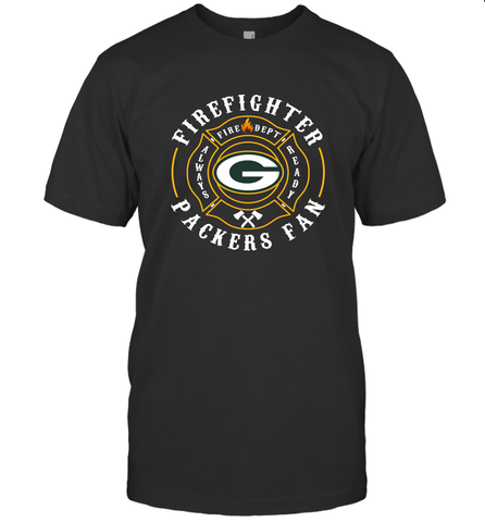 Green Bay Packers NFL Pro Line Green Firefighter Men's T-Shirt Men's T-Shirt / Black / S Men's T-Shirt - FordPhuMy