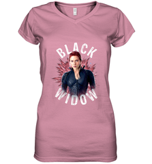 Avengers Endgame Black Widow Space Poster Graphic Women's V-Neck T-Shirt Women's V-Neck T-Shirt - FordPhuMy