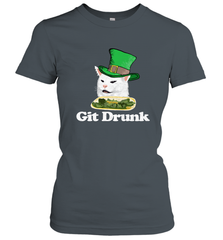 Git Drunk Funny Arguing Cat Meme St Patricks Day Women's T-Shirt Women's T-Shirt - FordPhuMy