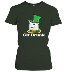 Git Drunk Funny Arguing Cat Meme St Patricks Day Women's T-Shirt Women's T-Shirt - FordPhuMy