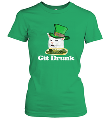 Git Drunk Funny Arguing Cat Meme St Patricks Day Women's T-Shirt Women's T-Shirt - FordPhuMy