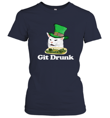 Git Drunk Funny Arguing Cat Meme St Patricks Day Women's T-Shirt Women's T-Shirt - FordPhuMy