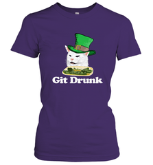 Git Drunk Funny Arguing Cat Meme St Patricks Day Women's T-Shirt Women's T-Shirt - FordPhuMy