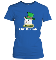 Git Drunk Funny Arguing Cat Meme St Patricks Day Women's T-Shirt Women's T-Shirt - FordPhuMy