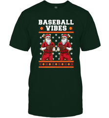 Baseball Vibes Christmas Baseball Player Santa Gift Holiday Men's T-Shirt Men's T-Shirt - FordPhuMy
