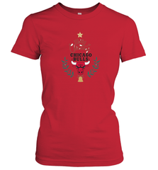 NBA Chicago Bulls Logo merry Christmas gilf Women's T-Shirt Women's T-Shirt - FordPhuMy
