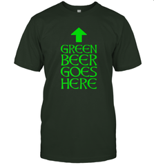 Green Beer Goes Here Funny St. Patrick's Day Men's T-Shirt Men's T-Shirt - FordPhuMy