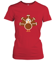 Funny Football Turkey Fall Thanksgiving Football Women's T-Shirt Women's T-Shirt - FordPhuMy