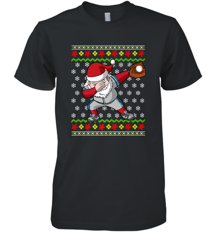Christmas Dabbing Santa Baseball Gift Men's Premium T-Shirt Men's Premium T-Shirt / Black / XS Men's Premium T-Shirt - FordPhuMy