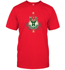 NBA Milwaukee Bucks Logo merry Christmas gilf Men's T-Shirt Men's T-Shirt - FordPhuMy