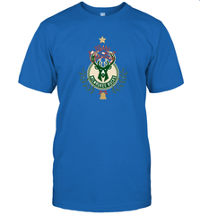 NBA Milwaukee Bucks Logo merry Christmas gilf Men's T-Shirt Men's T-Shirt - FordPhuMy