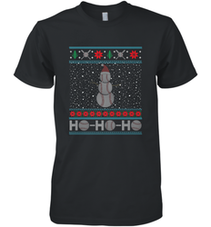 Christmas Baseball Snowman Ugly Christmas Xmas Men's Premium T-Shirt