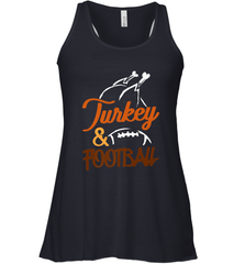 Turkey And Football Thanksgiving Day Football Fan Holiday Women's Racerback Tank Women's Racerback Tank - FordPhuMy