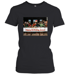 Comics Style Funny Christmas Happy Birthday Jesus Women's T-Shirt