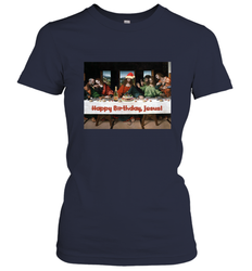 Comics Style Funny Christmas Happy Birthday Jesus Women's T-Shirt