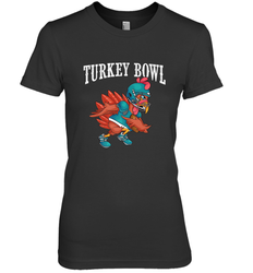 Cool Turkey Bowl _ Funny Thanksgiving Football Player Women's Premium T-Shirt