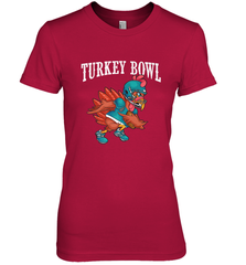 Cool Turkey Bowl _ Funny Thanksgiving Football Player Women's Premium T-Shirt Women's Premium T-Shirt - FordPhuMy