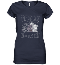 Disney Dalmatians Cruella Trick No Treat Halloween Women's V-Neck T-Shirt