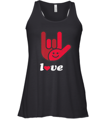 Cute Love Hand Sign Heart Valentines Day Retro Vintage Top Women's Racerback Tank Women's Racerback Tank - FordPhuMy