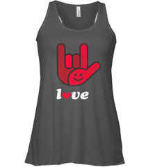 Cute Love Hand Sign Heart Valentines Day Retro Vintage Top Women's Racerback Tank Women's Racerback Tank - FordPhuMy