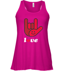 Cute Love Hand Sign Heart Valentines Day Retro Vintage Top Women's Racerback Tank Women's Racerback Tank - FordPhuMy