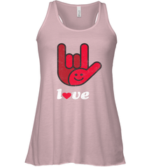 Cute Love Hand Sign Heart Valentines Day Retro Vintage Top Women's Racerback Tank Women's Racerback Tank - FordPhuMy
