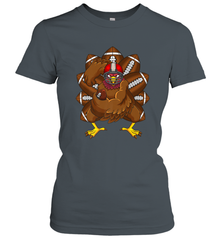 Cool Turkey Football Feathers Funny Thanksgiving Sports Women's T-Shirt Women's T-Shirt - FordPhuMy