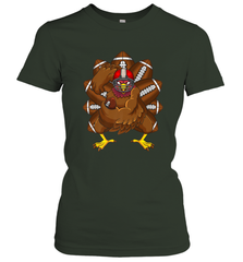 Cool Turkey Football Feathers Funny Thanksgiving Sports Women's T-Shirt Women's T-Shirt - FordPhuMy