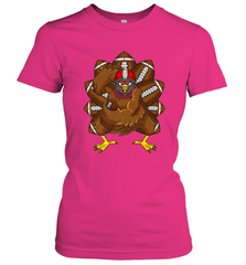 Cool Turkey Football Feathers Funny Thanksgiving Sports Women's T-Shirt Women's T-Shirt - FordPhuMy