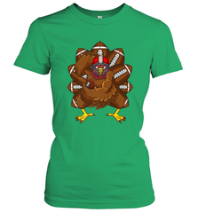 Cool Turkey Football Feathers Funny Thanksgiving Sports Women's T-Shirt Women's T-Shirt - FordPhuMy