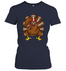 Cool Turkey Football Feathers Funny Thanksgiving Sports Women's T-Shirt Women's T-Shirt - FordPhuMy