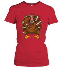 Cool Turkey Football Feathers Funny Thanksgiving Sports Women's T-Shirt Women's T-Shirt - FordPhuMy