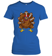 Cool Turkey Football Feathers Funny Thanksgiving Sports Women's T-Shirt Women's T-Shirt - FordPhuMy