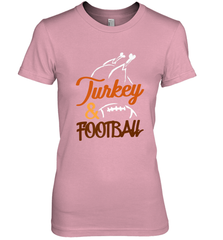 Turkey And Football Thanksgiving Day Football Fan Holiday Women's Premium T-Shirt Women's Premium T-Shirt - FordPhuMy